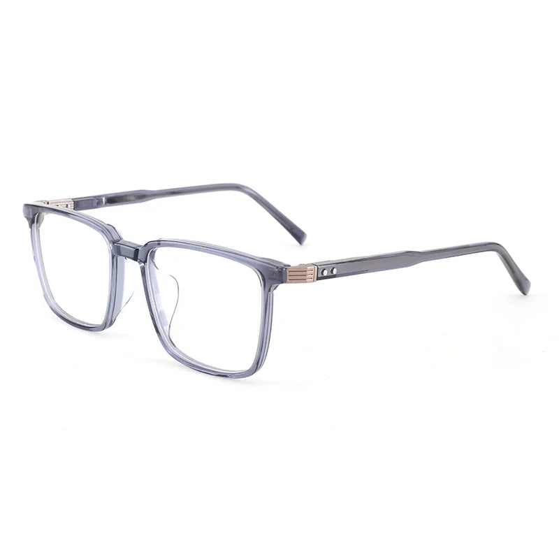 New Color Style Square Acetate Eye Glasses Frame 2024 Men Fashionable Metal Optical Eyewear