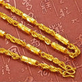 Gold Dubai Exquisite Gold Plated Twisted Hexagonal Necklace Men and Women Jewelry