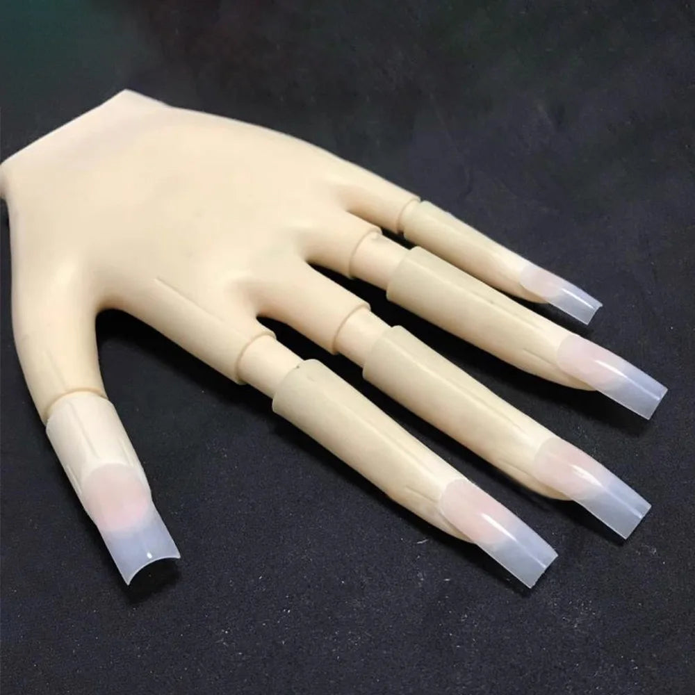 2023 Makeup Realistic Practice Nail Training Practice Hand Model Fake Hand Silicone Nail Practice Hand for Nail Art