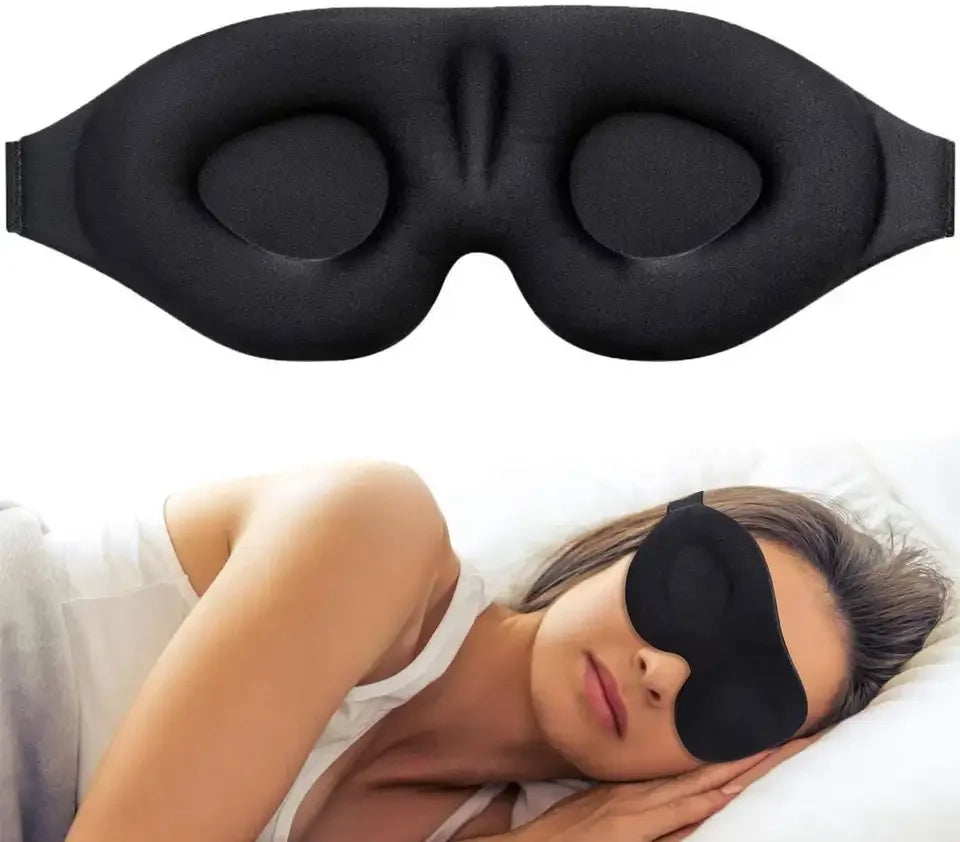 High Quality Sleep Eye Mask Black Out Sleeping Night Mask Lightproof 3D Contoured Cup Soft Blindfold Adjustable Gray
