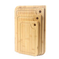 Good Quality Square 1.5cm Thick Eco-Friendly Serving Tray Style Multifunctional Bamboo Chopping Board Set