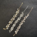 SLBRIDAL Handmade 3 Colors Clear Crystal Bridal Bracelet Rhinestone Freshwater Pearls Wedding Bracelet Bridesmaids Women Jewelry