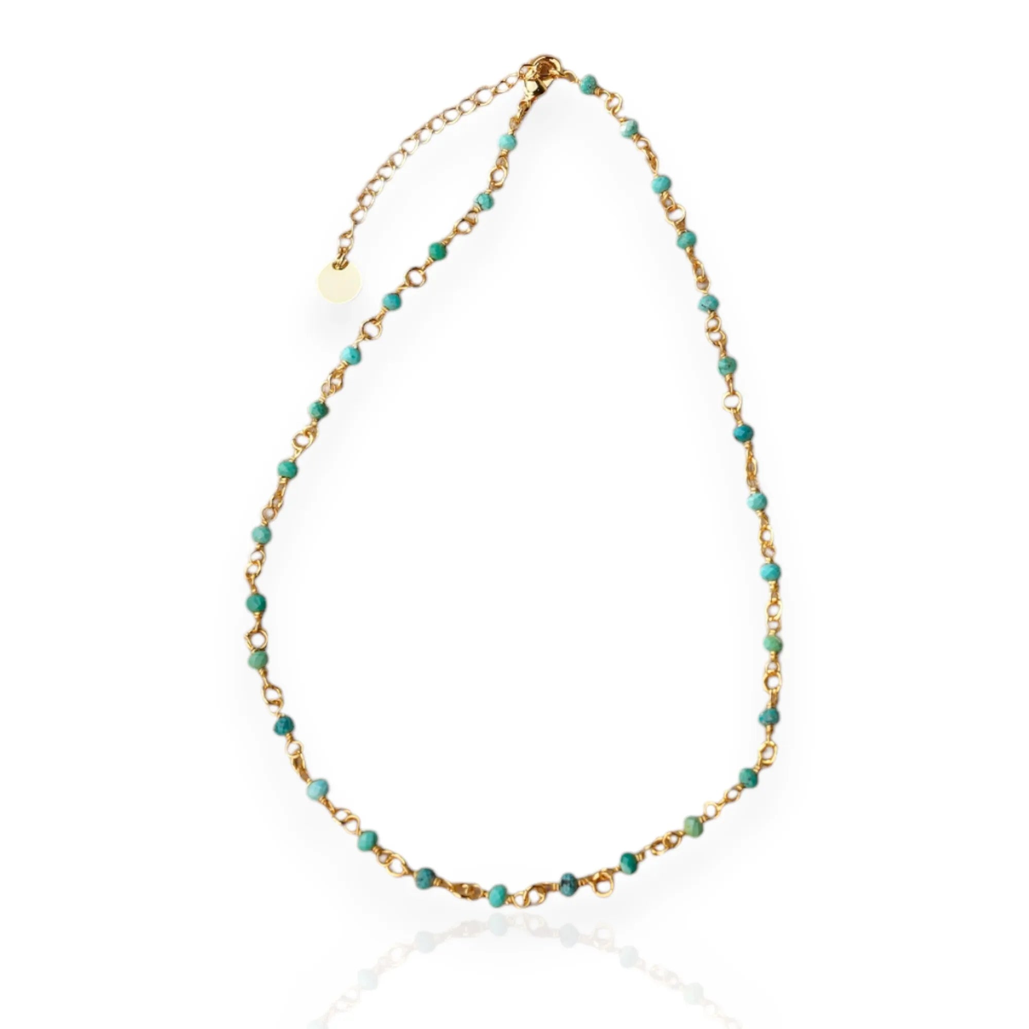 Bohemian Short Turquoise Necklace Beaded Necklace Fashion Handmade Choker Chain Perfect Gift