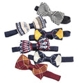 Men's Luxury Red and Black Bowtie Floral Neck Knit Design Colorful Stripe Plaid Check Cheap Polyester Bowties for Suits