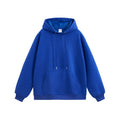 Autumn and Winter Pure Cotton Pullover Sweater Men's Thickened Fleece Loose Solid Color Hoodie
