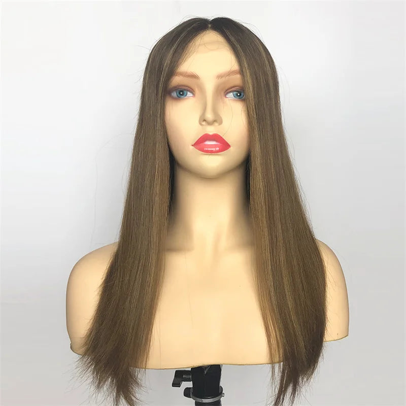 Factory Supplier Niceborn Blonde European Virgin Hair Silk Top Lace Jewish Wig Kosher Sheitel Wig Manufacturer