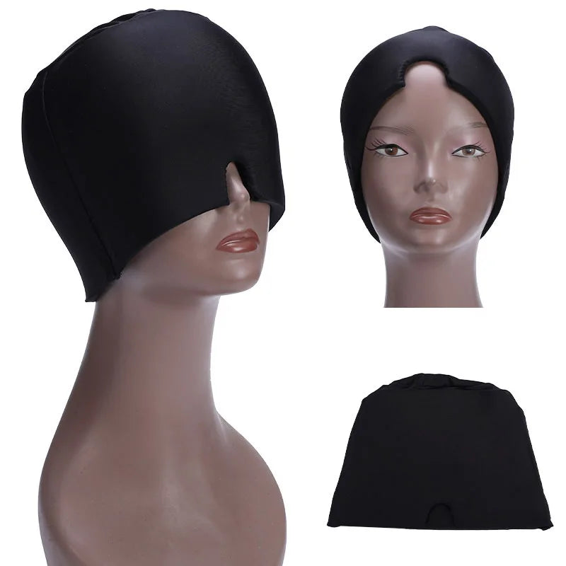 BBK Health Form Fitting Migraine Relief Ice Head Wrap Headache Hat Hot Cold Therapy High Elastic Fabric Gel Ice Cap Ice Pack