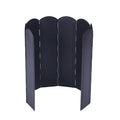 NP-343   8 Pieces Camping Black Wind Shield Outdoor Camping Large Folding Ground Nailed Holes Galvanized Stoves  Shield
