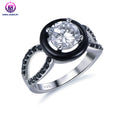 Fine Jewelry Rings Full Diamond Ring 925 Sterling Silver Ring Engagement Jewelry Stone for Women