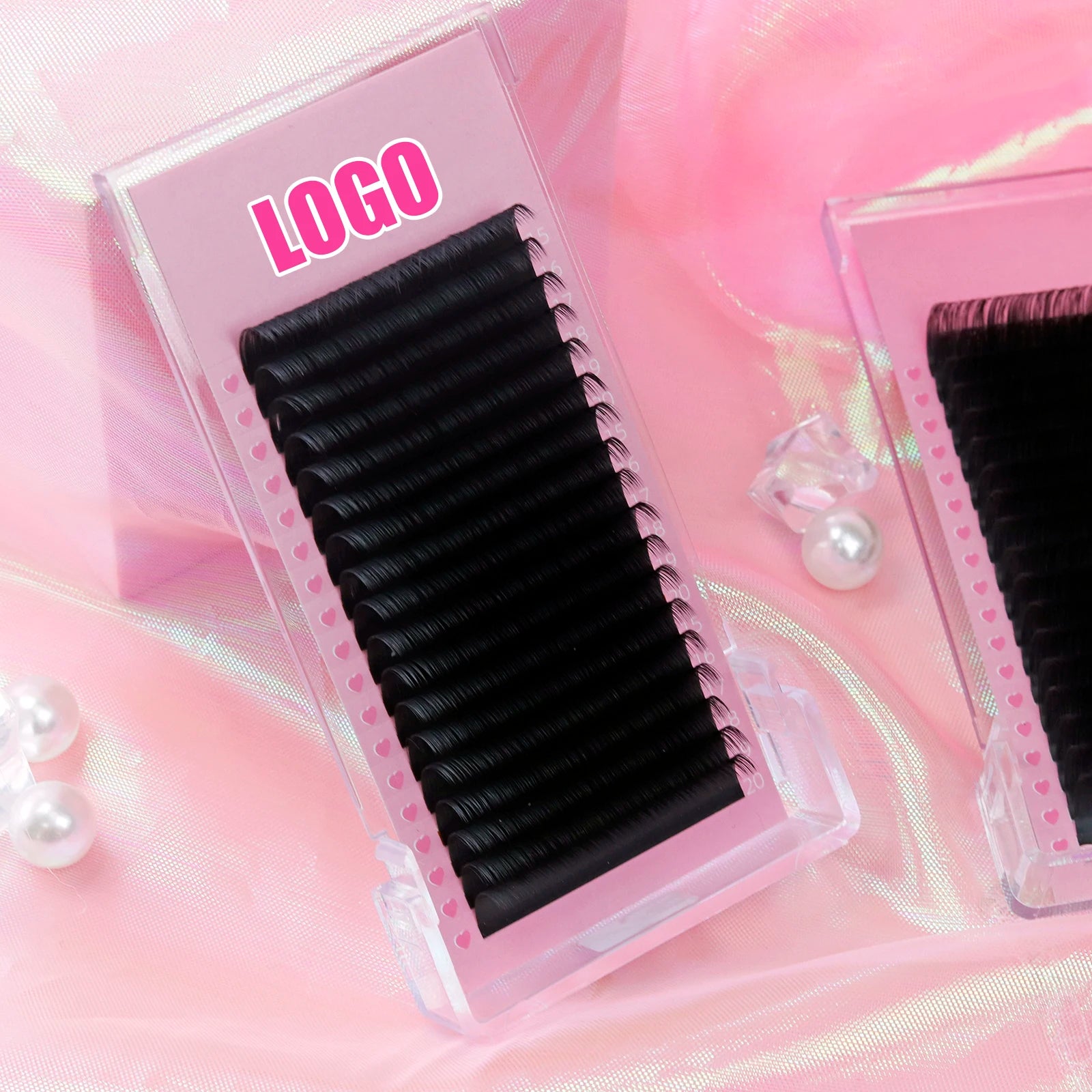 0.03 05 07 Mega Cashmere Volume Lash Eyelash Extension Private Label 8-25mm Lash Tray Wholesale Dark Matte Lash Extension Supply
