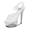 Ladies High Quality Fish Mouth Heels High Heels Sandal Transparent Buckle Strap Sexy Slipper Style Summer PU Thin Heel Shoes