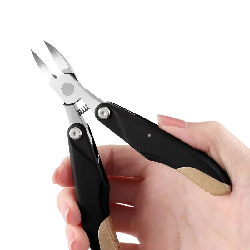 Multifunctional Stainless Steel Folding Eagle Nose Pliers Cuticle Nipper Nail Groove Special Scissors Toenail Scissors Fingers