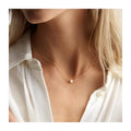 Simple Freshwater Pearl Necklace for Women Dainty 18k Gold Filled Chain Choker Necklace Bridesmaids Gift