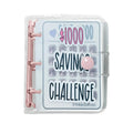 Mini PVC Spot Money Saving Challenge Binder with Envelope Christmas Occasion Dollar Savings Book