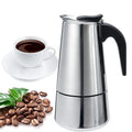 Stovetop Espresso Maker Moka Pot Classic Coffee Maker Stainless Steel Italian Coffee Maker 300ml 6 Cup Metal Minimalist Sliver