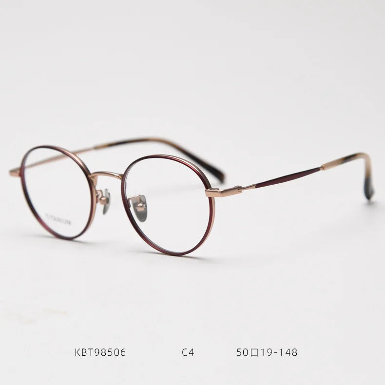 Pure Titanium Eyeglasses Woman Man Irregular Optical Eyewear Myopia Prescription Glasses Anti Blue Light