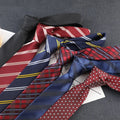 Slim Men's 6cm Floral Striped Jacquard Woven Polyester Handmade Skinny Necktie for Wedding Party