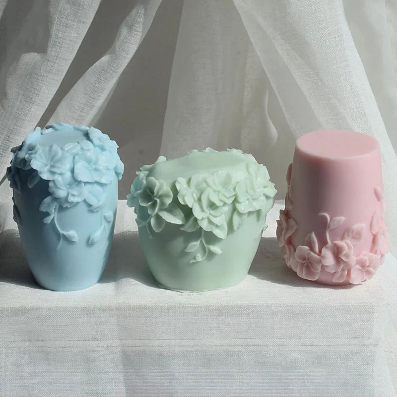 New Design Silicone Soap and Candle Molds Rattan Flower Candle Silicone Mold Silicone Mold Candle