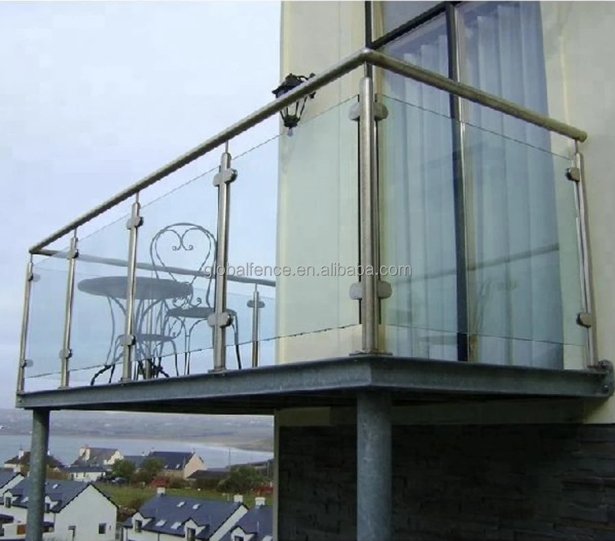 Reilbu Hot Sale Deck Outdoor Stainless Glass Railing Post Modern Design for Balcony