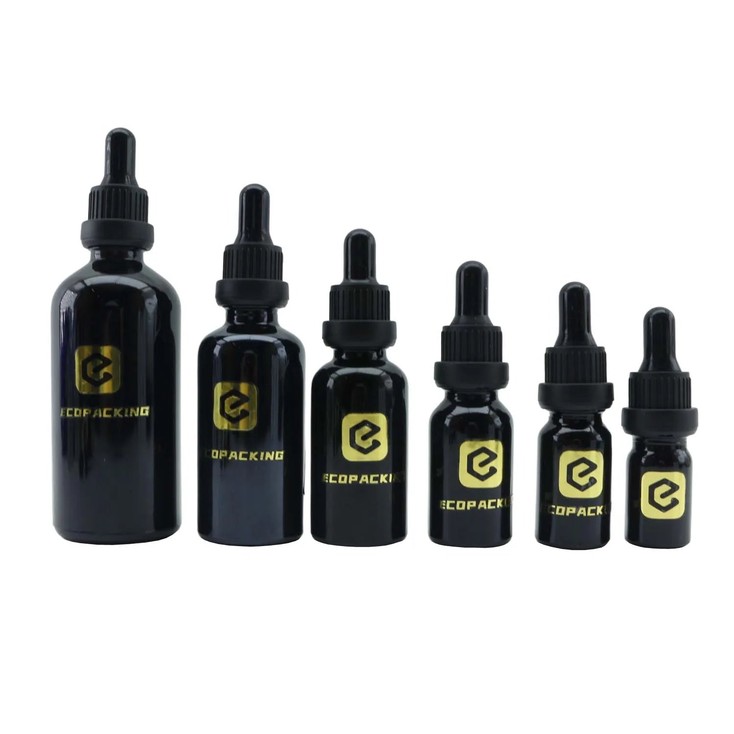 Low Price Black Dropper Bottle 5ml 10ml 15ml 20ml 30ml 50ml 100ml Glass Serum Dropper Bottle