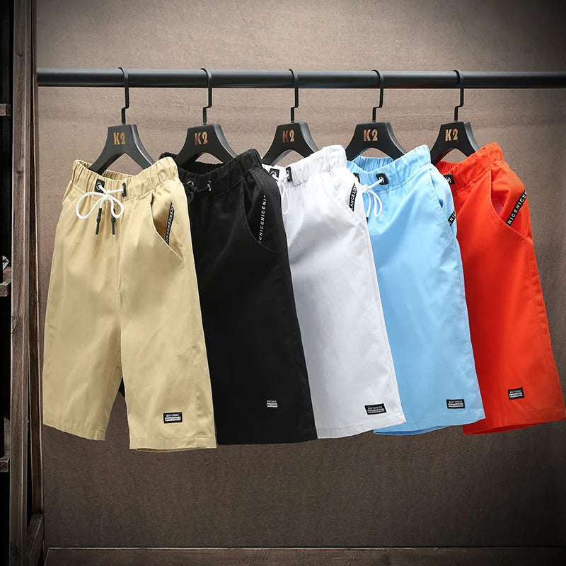 Custom Wholesale Elastic Waist Printed Quick Dry Men's Athletic Running Gym Beach Shorts Polyester/Cotton Low Price