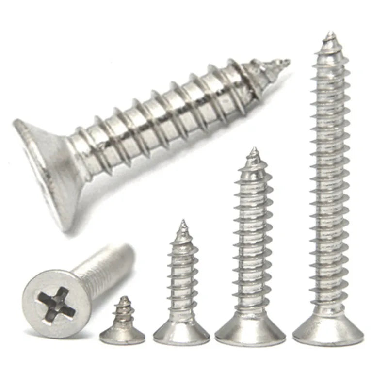 Factory Spot Phillips Recessed Countersunk Head Tapping 3/8 - 16 Stainless Grub Screws