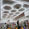 Easy to Stall Auto Detailing Car Showroom Garage Workshop Hexagon LED Lighting