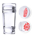 Double Ended Nail Art Stamper Image Transfer Double Silicone Heads Clear Nail Stamper