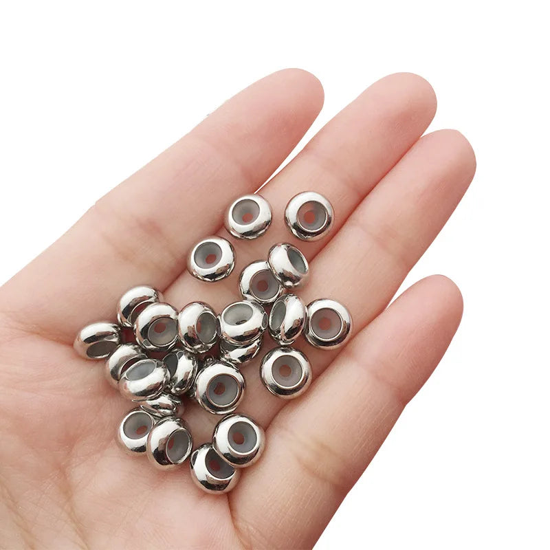 8mm Stainless Steel Positioning Stopper Spacer Beads for Jewelry Making