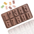 089 10 Cavity 0-9 Number Digit Silicone Chocolate Mold Arabic Number Shape Silicone Mold Resin Chocolate Tray Candy Mold