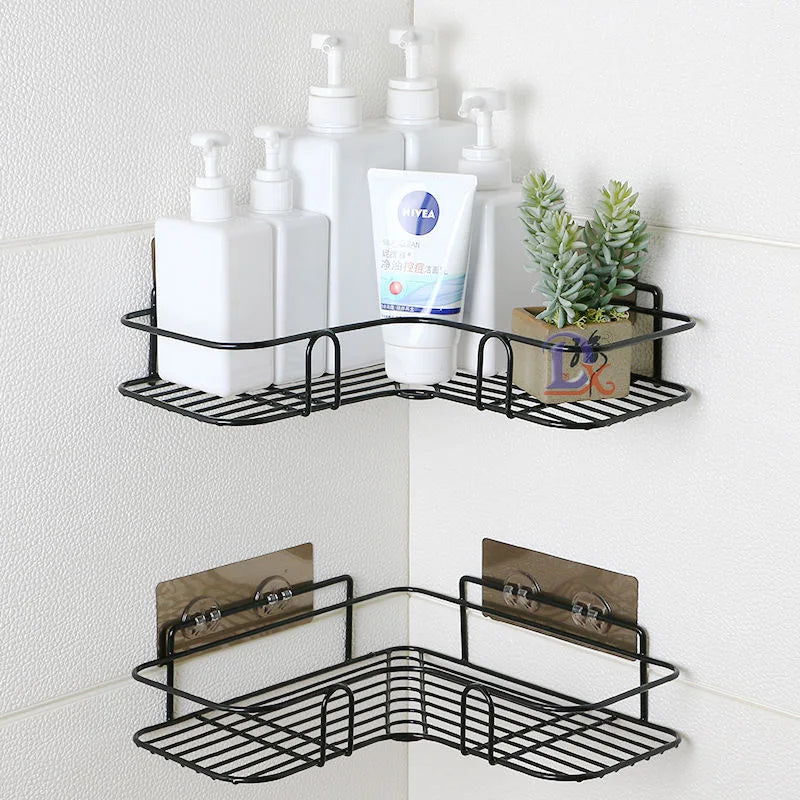 JAYA Bathroom Corner Metal Storage Shelf Wall Shower Organizer Steel Shelves Bathroom and Kitchen Over the Sink Laundry Rack