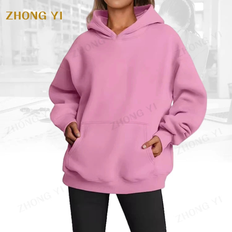Clothing Factory Wholesale Women Crop Top Hoodie Custom Printing Logo Cotton Cropped Women's Hoodies & Sweatshirts