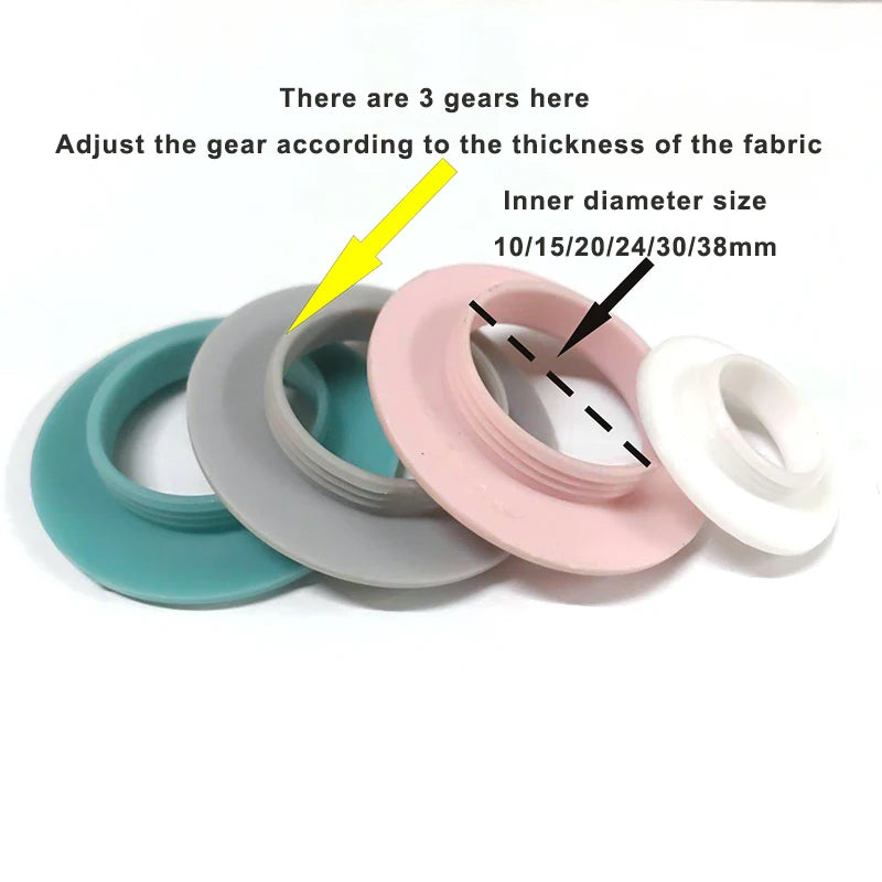 8/10/15/20/24/30/38 mm Inside Diameter Garment Eyelets Colored Plastic Rivet Shoes Box Eyelets Cloth Leather Rivets