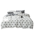 Black Dot Print Fabric Factory Direct 100% Cotton  Bedsheet Set Duvet Cover Quilt Blanket