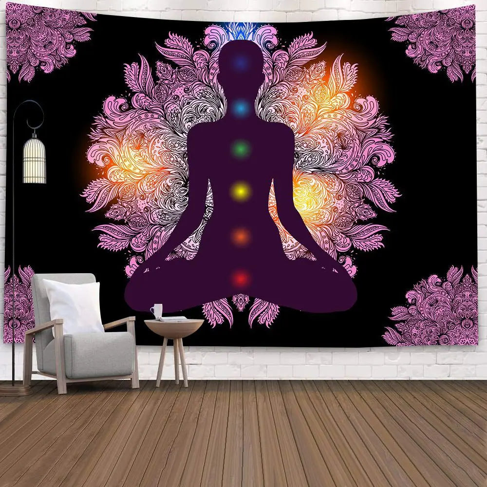 Wholesale Indian Bohemian Mandala Wall Hanging Tapestry Boho Polyester Digital Printed Tarot Wall Tapestry for Bedroom Decor
