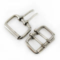 MeeTee BF503 53mm Double Needle Pin Buckle Hardware Adjustment Pin Roller Buckle Handbag Strap Double Pin Belt Buckles Accessory