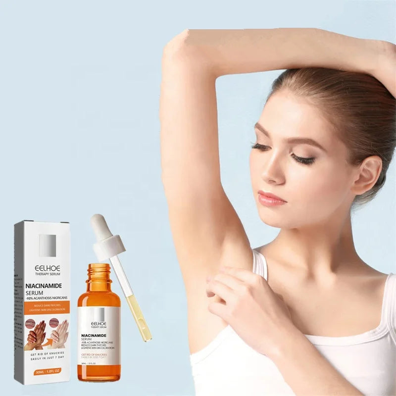 EELHOE Neck Knee Underarm Lip Moisturizing Dark Patches Reducing Vitamin c Niacinamide Hyaluronic Acid Face Serum Private Label