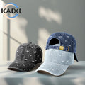 Korean Style Baseball Cap Bow Wide Curved Brim High Velour Oxford Luxury Old Denim Hat for Women Men Sunscreen Fashion Hat