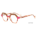 Retro Unisex Wholesale Rectangle Acetate Frames Stripe Thick Design Italy Optical Eyewear Glasses Frames for Men Women