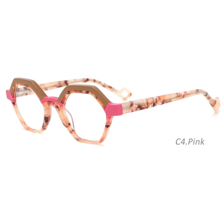 Retro Unisex Wholesale Rectangle Acetate Frames Stripe Thick Design Italy Optical Eyewear Glasses Frames for Men Women