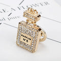 New Fashion Pearl Wristband Key Chain Creative Rhinestone Perfume Bottle Bow Keychain Female Cute Car Key Bag Pendant