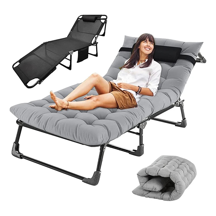 Outdoor Equipment Foldable Metal Fabric Cot Adjustable Height Sleep Bed Modern Portable Camping Tent OEM for Hospital Camping