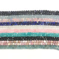 4-5mm Natural Faceted Cube Gemstone Beads Square Cut Morganite Tourmaline Aquamarine Crystal for Jewelry Making 38cm Strand