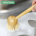 Durable Bamboo Dish Brush Set Eco-Friendly Cleaning Brushes for Pots Pans Bottles Green Alternative for Effective Cleaning