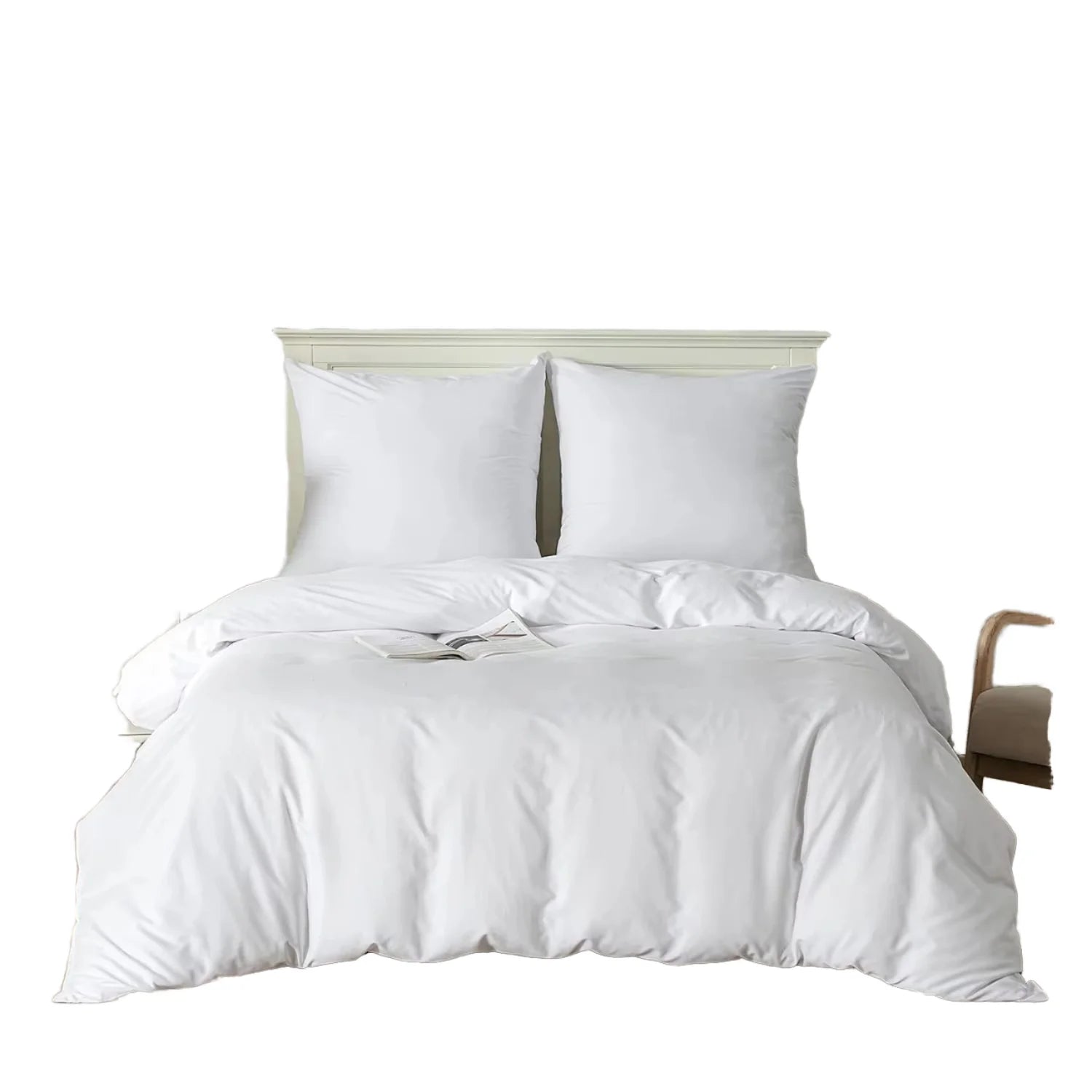 Solid 4-Piece Microfiber Sheet Set 1800TC Plain Weave Air-permeable Super Soft Temperature Regulating Deep Pocket