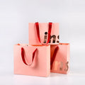 Wholesale Custom Shopper Bag Paper Shopping Paper Bag With Logo Orange Gift Bag