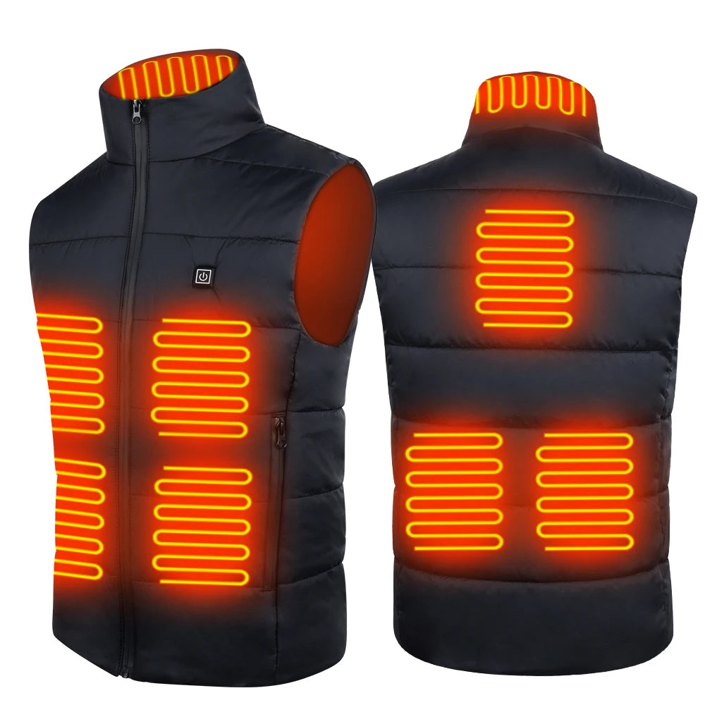 OEM 5V USB Power Heated Vest With 8 Heating Zones Unisex Heated Waistcoat