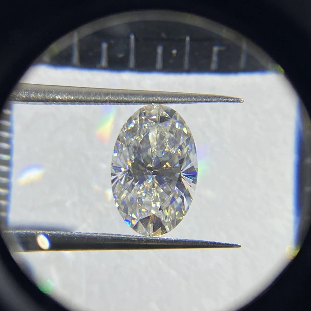 Loose Moissanite  Stone 2 Carats 7*9mm Clarity VVS Colorless D Oval Moissanite Diamond White Moissanite Loose