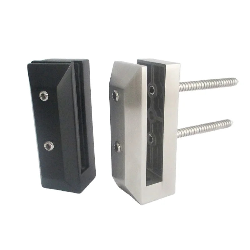 Matte Black Side Mount Stainless Steel Glass Railing Clamp Spigot for 12mm Tempered Pool Fencing