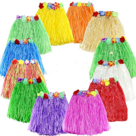 Elastic Tropical Hibiscus Flowers Hula Skirt for Hawaii Luau Party Dancing Factory Price Hot Selling Back to School & Graduation